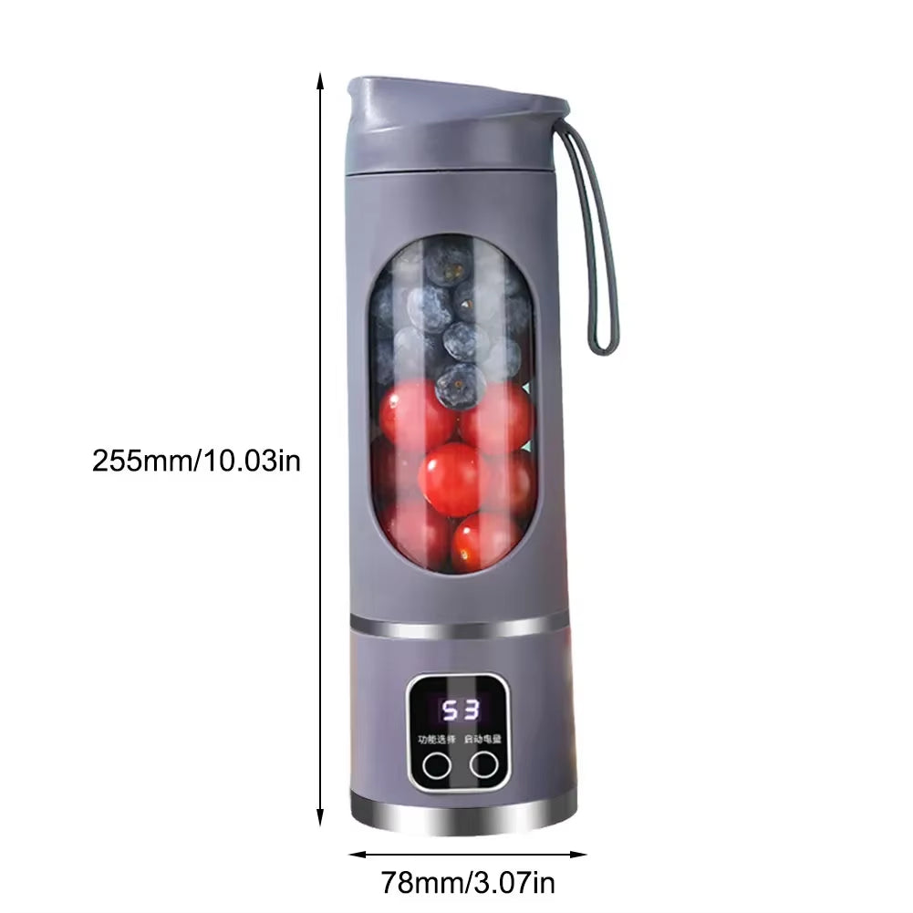 Revolutionize Your Refreshments: Portable Electric Juicer with USB Charging and 450ml Capacity for Fresh Smoothies Anywhere